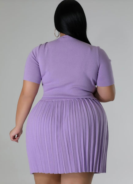 Lavender Dahlia  Skirt Set