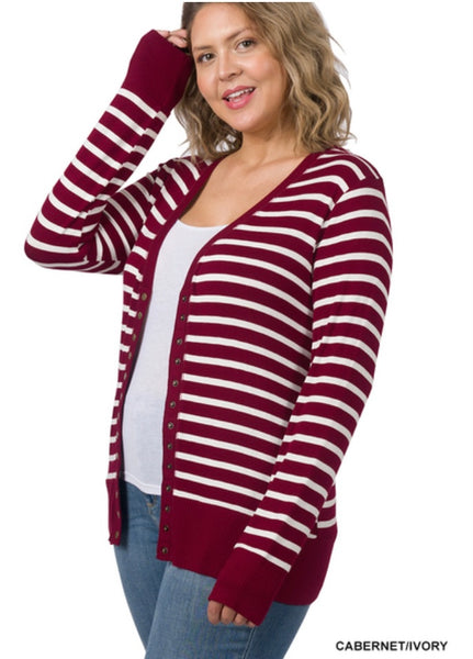 Cabernet Candy Cane Cardigan