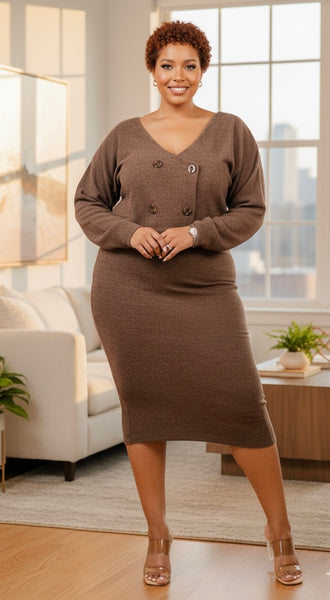 Darcy Skirt Set in Brown