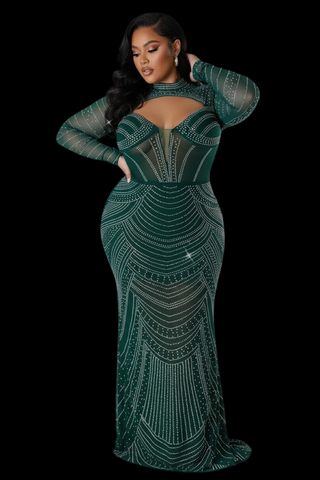 Deep Emerald Allure Gown
