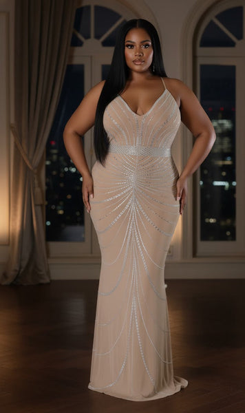 Nude Starlight Dress