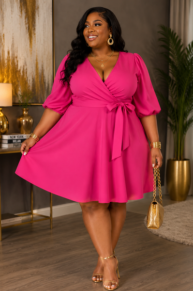 Fuschia Skater Dress