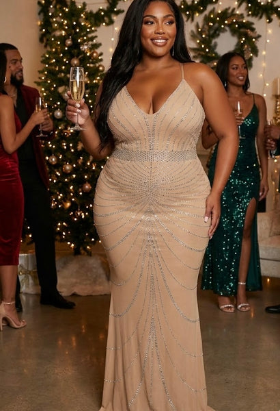 Nude Starlight Dress