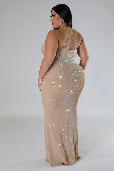 Nude Starlight Dress