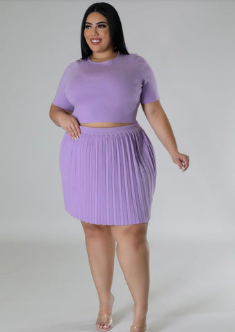 Lavender Dahlia  Skirt Set