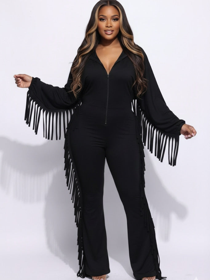 Fringe benefits jumpsuit