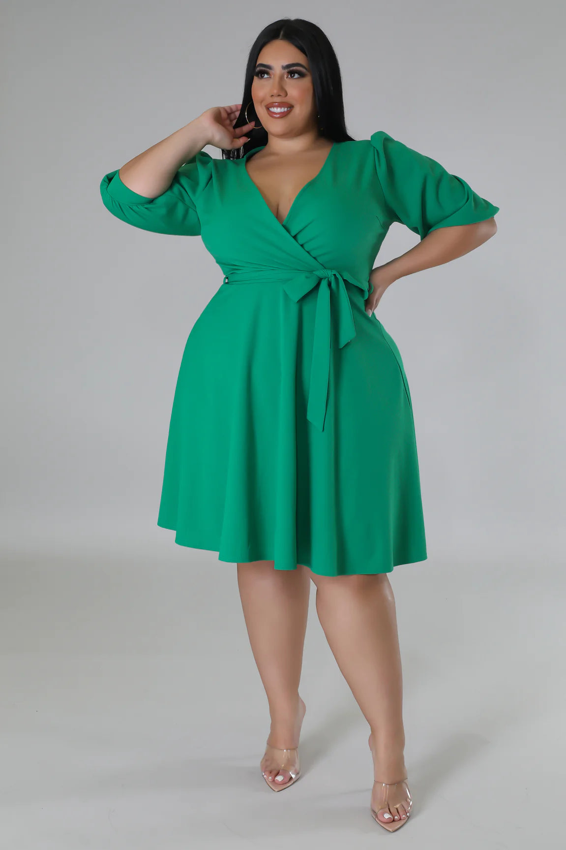 Kelly Green Skater Dress JohntinesBoutique.com Kelly Green Skater Dress JohntinesBoutique.com