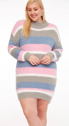 Fuzzy  Tunic Sweater - JohntinesBoutique.com