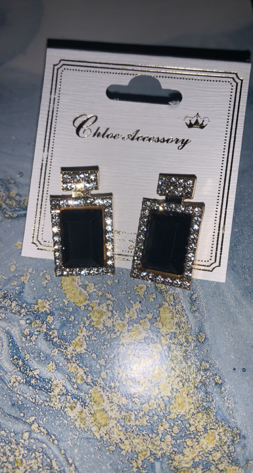 Black Perfume Bottle Earrings