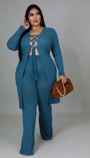 Farrah Pant Set (denim blue)