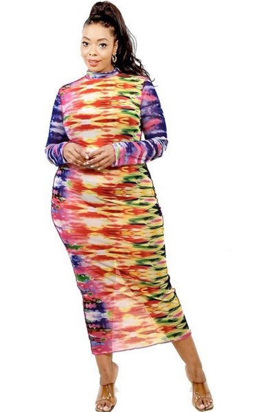 Vivid Mesh Dress - JohntinesBoutique.com
