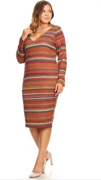 Rust Sweater Dress - JohntinesBoutique.com
